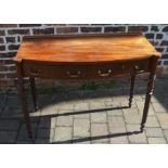 Georgian mahogany writing table with barley twist legs W105cm D48cm H79cm