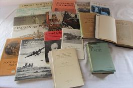 Selection of books relating to Lincolnshire inc Lincolnshire Air War, The History of Louth,