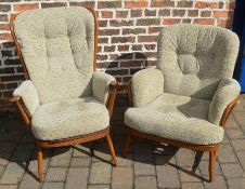 2 Ercol spindle back armchais