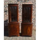 2 reproduction Georgian style corner cabinets