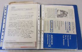 File containing leaflets relating to Louth politics / elections inc Cyril Osborne, Frank