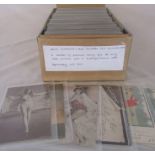 Box of approximately 400 postcards relating to artists, silouettes and mutoscope cards (6) dating