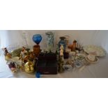 Various ceramics, glass ware etc (2 boxes)