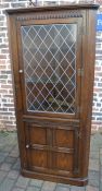 Corner cupboard with leaded glass