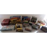 Various boxed die cast cars and buses inc Corgi and Matchbox