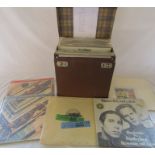 Box of approximately 35 LPs 33 rpm inc The Beatles, Elvis, Johnny Cash, Simon & Garfunkel, Don