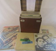 Box of approximately 35 LPs 33 rpm inc The Beatles, Elvis, Johnny Cash, Simon & Garfunkel, Don