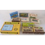 Various train model kits inc Ratio trackside, Brill trolley and Country station