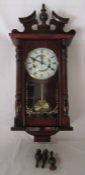 31 day mahogany wall clock