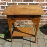 Oak Arts & Crafts side table H 74 cm, L 60 cm