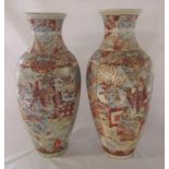 2 large Satsuma style vases H 56 cm (one af)