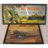 Framed advertising poster for Robin Hood Raleigh Cycles - "Easy on the road - Light on the purse" (