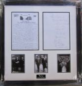 The Krays - framed, glazed and mounted signed letter from Reggie Kray '... Happy Birthday God