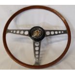 E-Type Jaguar steering wheel with extension sleeve