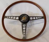 E-Type Jaguar steering wheel with extension sleeve