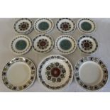 11 Broadhurst side plates & 8 dinner plates with Kathie Winkle Romany, Rushtone & Alicante patterns