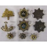 Various Lincolnshire Regiment cap badges, collar badges etc & A Lincoln T4 territorial brass