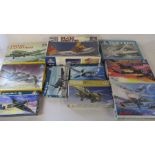 Selection of Italerie model kits inc Gulf War Jaguar A, DC-130 Director, Douglas C-47 skytrain &