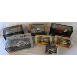 Selection of boxed die cast cars inc Burago and a Ducati motor bike