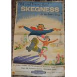 2 British Railways Skegness advertising posters - "Old and Young Find Skegness is so bracing" and "