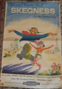 2 British Railways Skegness advertising posters - "Old and Young Find Skegness is so bracing" and "