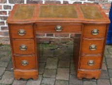 Small reproduction twin pedestal desk