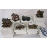 8 boxed Hawthorne Village models