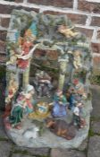Large resin Nativity scene Ht 52cm