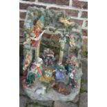 Large resin Nativity scene Ht 52cm