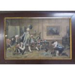 Framed Victorian print 'The Ruling Passion' by Laslett John Pott (1837-1898) 89 cm x 61 cm (size