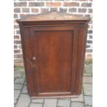 Georgian oak corner cupboard H100cm W73cm