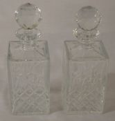 Pair of crystal decanters