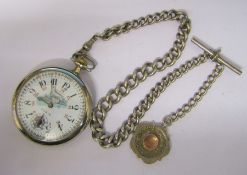 Elgin Watch Co USA 17 jewels silverode Northern Pacific Railway pocket watch no 14596468 together