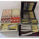 Various cased / boxed silver plated cutlery