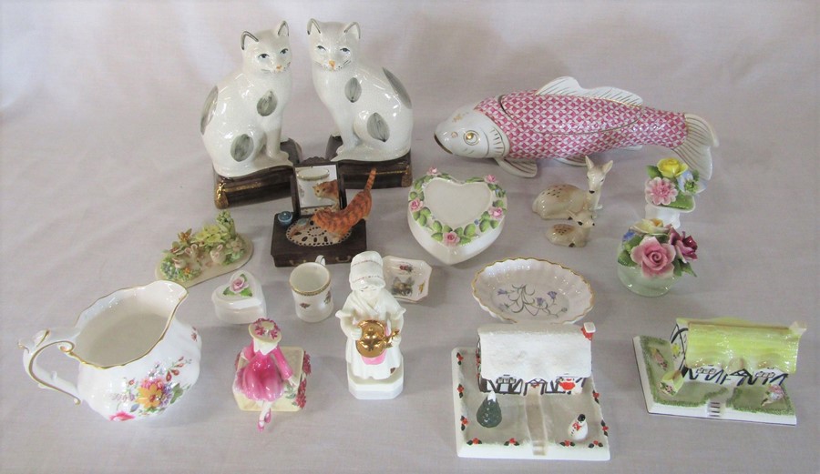 Various ceramics inc Royal Worcester, Spode, Coalport, Royal Crown Derby etc