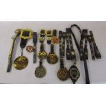 Selection of horse brasses etc inc 'Big Tom o Lincoln obtained the 1st prize at Cottingham 1867