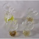 Four Lalique display / dummy factice perfume bottles in the form of doves, signed to base H 11, 9