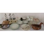 Various ceramics inc Portmeirion and Wedgwood and glassware etc