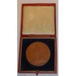 Queen Victoria Golden Jubilee (1837-1887) bronze medallion in case