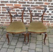 2 Victorian balloon back chairs