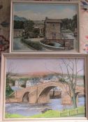 2 acrylic oil on board paintings by E Mace 54 cm x 41.5 cm and Bob Baldwin 66 cm x 51 cm (size