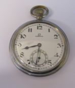 Omega 15 jewels military / ex government pocket watch marked G.S.T.P F036474 to reverse, numbered