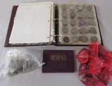 A very good assortment of coins and bank notes mostly GB inc Victorian crowns, double florins,