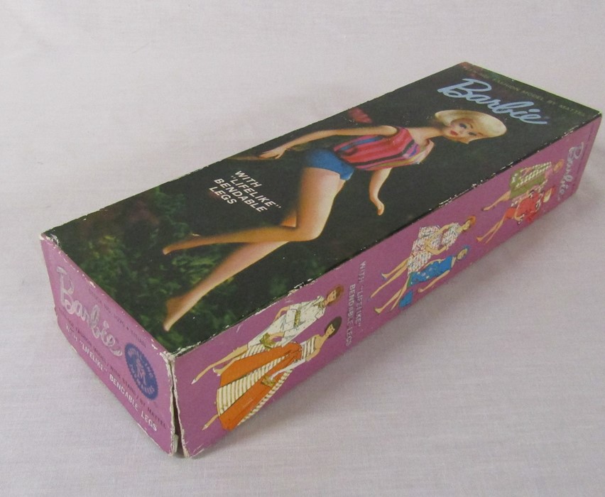 Boxed c.1964 Barbie 'American Girl' doll with swimsuit, shoes and leaflet - Image 2 of 4