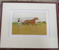 Framed Vincent Haddelsey (1934-2010) limited edition lithographic print 49/50 on Arches paper