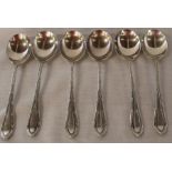 Set of 6 silver soup spoons Sheffield 1917 13.14ozt