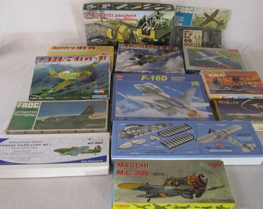 Various model kits inc Frog, Matchbox & Hobby Boss