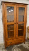 Modern display cabinet with glass shelves H196cm W110cm