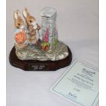 Beswick limited edition The World of Beatrix Potter "Hiding from the Cat" figurine 1195 / 3500