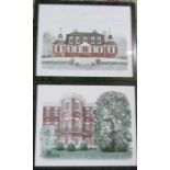 Pair of framed limited edition prints by David Gentleman (b.1930) - Nathaniel Russell House,